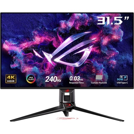 ASUS ROG Swift OLED PG32UCDM - Monitor Gaming 4K QD-OLED de 32 Pulgadas, 240 Hz, 0,03 ms (GTG), G-Sync, disipador térmico