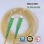 Elfcam® - 5m Fibra óptica Cable SC/APC a SC/APC Monomodo Simplex 9/125, Compatible con Orange, Movistar, Vodafone y Jazztel, 5