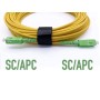 Elfcam® - 5m Fibra óptica Cable SC/APC a SC/APC Monomodo Simplex 9/125, Compatible con Orange, Movistar, Vodafone y Jazztel, 5