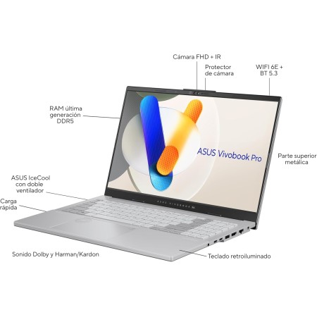 ASUS Zenbook S 16 OLED UM5606WA-RK297W - Ordenador Portátil 15.6" WQXGA+ 120Hz (AMD Ryzen AI 9 HX 370, 32GB RAM, 1TB SSD, Radeon