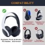SOULWIT Almohadillas de Repuesto para Sony Playstation 5 Pulse PS5 3D Auriculares, Cuero de Proteína Suave, Espuma de Alta