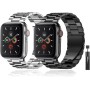 baklon 2 Piezas Compatibles con Correa de Reloj Apple 42/44/45/46/49mm, Correa Deportiva de Dcero Inoxidable de Repuesto