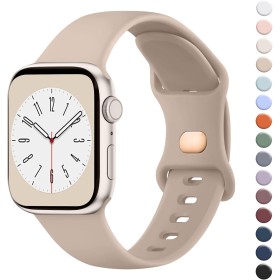 Wanme Compatibles con Correa Apple Watch 38mm 40mm 41mm 42mm 44mm 45mm 49mm 46mm, Correas de Silicona, Pulseras de Repuesto