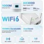 Repetidor WiFi 6 de 3000Mbps, extensor inalámbrico de doble banda de 2