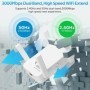 Repetidor WiFi 6 de 3000Mbps, extensor inalámbrico de doble banda de 2