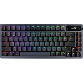 ASUS ROG Azoth - Teclado Mecanico Gaming 75%, Cubierta Metálica, Switch ROG NX Red lubricados, ABS, Kit de Lubricado, IR, BT y