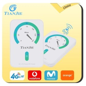 TIANJIE-Router WiFi Universal MF906 4G LTE, batería de 1800mAh, inalám