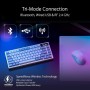 ASUS ROG Azoth - Teclado Mecanico Gaming 75%, Cubierta Metálica, Switch ROG NX Red lubricados, ABS, Kit de Lubricado, IR, BT y
