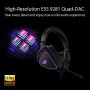 ASUS ROG Delta S USB-C gaming headset (wired, AI noise canceling, RGB lighting, compatible with PC, Nintendo Switch and Sony