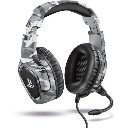 Trust Gaming Cascos PS4 y PS5 Auriculares de Gaming GXT 488 Forze-G, Licencia Oficial para Playstation, Micrófono Plegable,