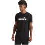 DIADORA Camiseta negra con logotipo de hombre