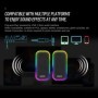 Marvo SG-285 Altavoces USB con cable Luz RGB 5 modos Control de volume