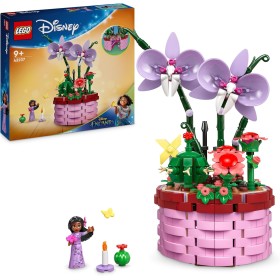 LEGO | Disney Encanto Maceta de Isabela Juguete de Construcción con Flores de Orquídeas, Mini Muñeca de Personaje de la