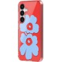 Samsung Marimekko Unikko Hybrid Case Cover con diseño Floral Galaxy S25, Red