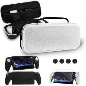 8 en 1 Set de Accesorios Compatible con Playstation Portal, Funda Psportal Rígido con Estuche Protectora Silicona Compatible con