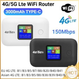 Módem inalámbrico portátil WiFi de bolsillo, 150Mbps, 3000mAh, Mini pu