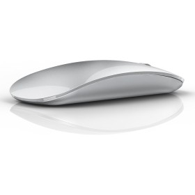 Uiosmuph Ratón Inalámbrico Bluetooth, Silencioso Wireless Mouse, 3 Modos (Bluetooth 5.1/5.1+2.4G) Ratón Ergonómico para