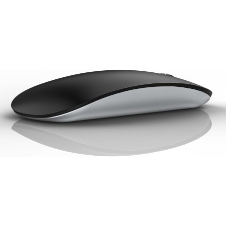Uiosmuph Ratón Inalámbrico Bluetooth, Silencioso Wireless Mouse, 3 Modos (Bluetooth 5.1/5.1+2.4G) Ratón Ergonómico para
