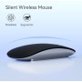 Uiosmuph Ratón Inalámbrico Bluetooth, Silencioso Wireless Mouse, 3 Modos (Bluetooth 5.1/5.1+2.4G) Ratón Ergonómico para