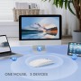 Uiosmuph Ratón Inalámbrico Bluetooth, Silencioso Wireless Mouse, 3 Modos (Bluetooth 5.1/5.1+2.4G) Ratón Ergonómico para