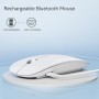 Uiosmuph Ratón Inalámbrico Bluetooth, Silencioso Wireless Mouse, 3 Modos (Bluetooth 5.1/5.1+2.4G) Ratón Ergonómico para