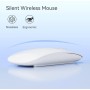 Uiosmuph Ratón Inalámbrico Bluetooth, Silencioso Wireless Mouse, 3 Modos (Bluetooth 5.1/5.1+2.4G) Ratón Ergonómico para