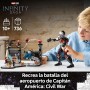 LEGO Marvel Gran Batalla de Capitán América: Civil War, Juguete de Superhéroes con Quinjet y 8 Minifiguras Inc. Capitán América,