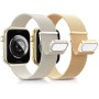 AMSKY 2 Piezas Magnetica Correas Compatible con Correa Apple Watch 44mm 40mm 46mm 45mm 41mm 42mm 38mm 49mm, Metalica Milanese