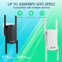 Repetidor WiFi inalámbrico de 3000Mbps, amplificador de señal Wi-Fi 6,