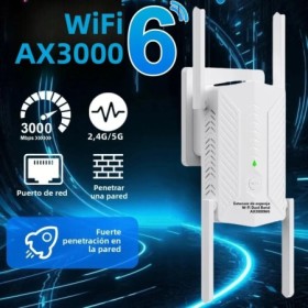 Repetidor extensor AX3000 WiFi 6, amplificador de señal Dual Band 2,4G