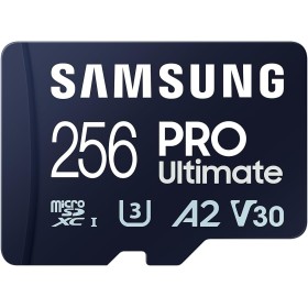 Samsung PRO Ultimate Tarjeta de Memoria MicroSD con Lector USB, 256 GB, 200 MB/s y 130 MB/s, UHS-I, C10, U3, V30, A2, 4K UHD,