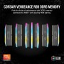 CORSAIR VENGEANCE RGB DDR5 32GB (2x16GB) DDR5 6000MHz CL36 AMD EXPO Intel XMP iCUE Memoria de Ordenador Compatible - Gris