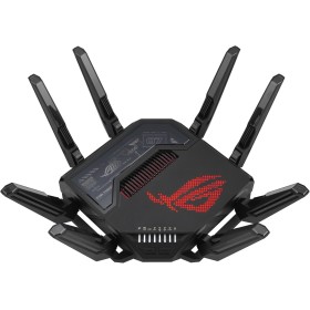 ASUS ROG Rapture GT-BE98 Router WiFi 7, cuatribanda, Banda de 320 MHz, 4096-QAM, Funcionamiento multienlace, Puertos 10G duales,