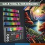Rotuladores de Lettering |100 Colores Profesionales | Doble Punta Pinc