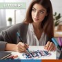 Rotuladores de Lettering |100 Colores Profesionales | Doble Punta Pinc