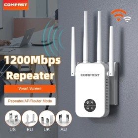 Comfast-repetidor Wifi inalámbrico de 1200Mbps, extensor WIFI de panta