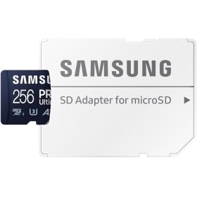 Samsung PRO Ultimate Tarjeta de Memoria MicroSD con Adaptador SD, 256 GB, 200 MB/s y 130 MB/s, UHS-I, C10, U3, V30, A2, 4K UHD,