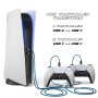 Cable de carga PS5 de nylon de 3 m para el mando de Playstation 5, cable USB C a C, USB 3.1 (USB 3.0), cable de carga, cubierta