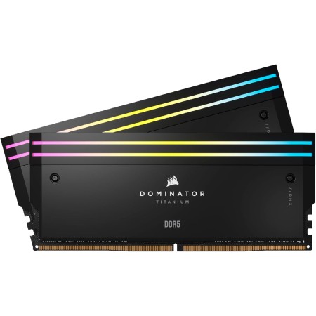 CORSAIR Dominator Titanium RGB DDR5 RAM 64GB (2x32GB) DDR5 6600MHz CL32 Intel XMP Memoria de Ordenador Compatible con iCUE -