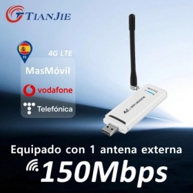 TIANJIE-enrutador WiFi UF901 4G LTE, módem USB portátil con antenas, p