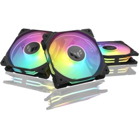 ASUS TUF Gaming TR120 ARGB Reverse Triple Pack Black Edition - Ventiladores de 120 mm (Marco de 28 mm, presión estática a 2,75