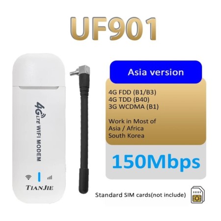 TIANJIE UF901 Modem Inalámbrico USB Mini Portátil Universal 4G, con Fu