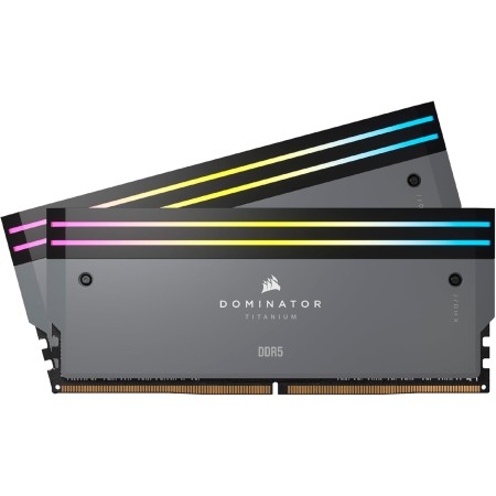 CORSAIR DOMINATOR TITANIUM RGB DDR5 64GB (2x32GB) DDR5 6000MHz CL30 AMD EXPO Intel XMP iCUE Memoria de Ordenador Compatible -