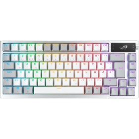 ASUS ROG Azoth White RGB Teclado Gaming (QWERTZ Layout, 75% de factor de forma de teclado, conmutadores mecánicos ROG NX,