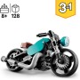 LEGO Creator 3-en-1 Moto Clásica, Bici Callejera o Coche Dragster, Vehículos de Juguete para Niños y Niñas Pequeños, Idea de