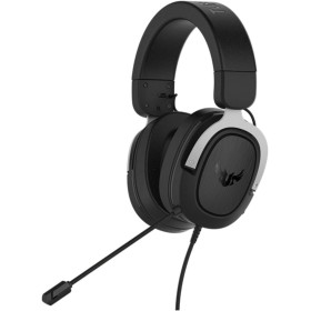 ASUS TUF Gaming H3 Gun Silver Gaming Headset with virtual 7.1 Surround, Tough stainless-steel headband and fast cooling ear