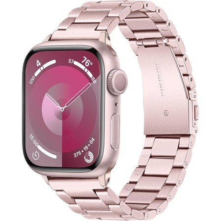TRUMiRR Reemplazo para Apple Watch Series 9 8 7 41mm/SE (2.Generation) 40mm Pulsera, Correa de Reloj de Acero Inoxidable Pulsera