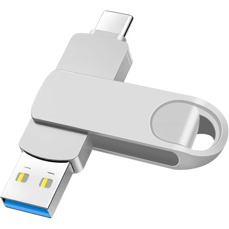 LZKNZT Memoria USB C 512GB Pendrive Dual 2 en 1 USB C OTG Metal Pen Drive Memoria Externa Impermeable Memoria USB 512GB Tipo C