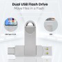 LZKNZT Memoria USB C 512GB Pendrive Dual 2 en 1 USB C OTG Metal Pen Drive Memoria Externa Impermeable Memoria USB 512GB Tipo C