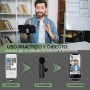 2 Pcs Micrófono inalámbrico para iPhone, iPad, Android, PC, con USB-C, Microfonos de Solapa con Clip para Grabación de Vídeo,